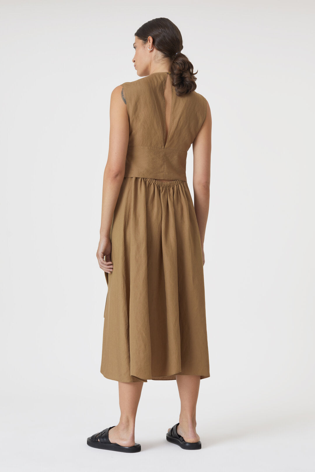 CLOSED WOMENS WAISTED DRESS WITH BELT - 2 COLORS