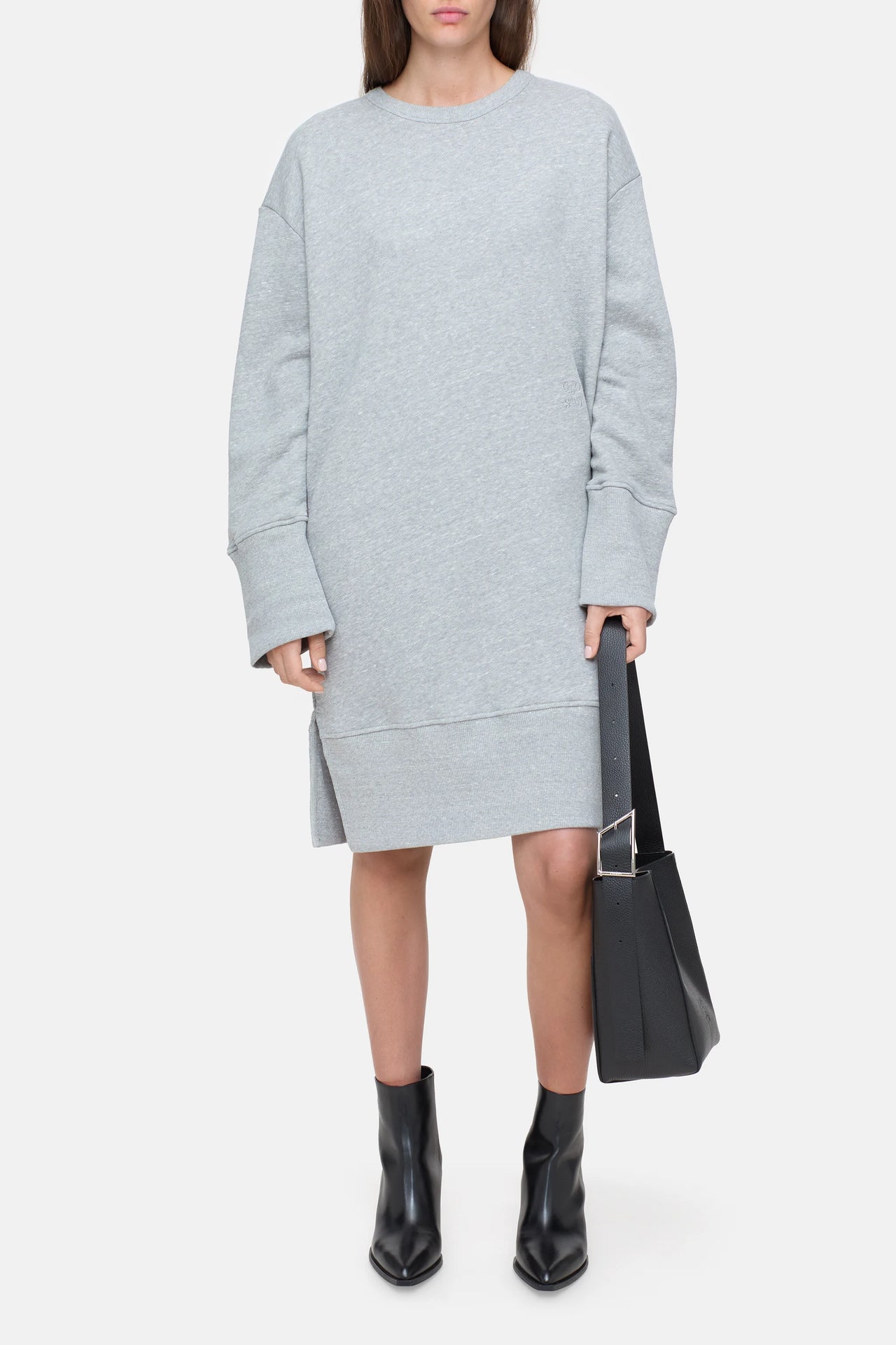 CLOSED WOMENS JERSEY DRESS - LIGHT GREY MELANGE