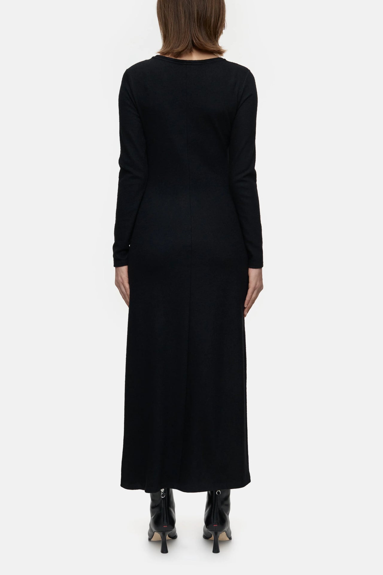 CLOSED WOMENS WOOL JERSEY DRESS - BLACK