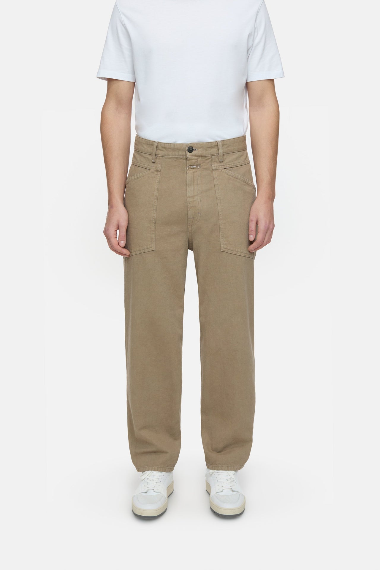 CLOSED MENS FATIGUE-X RELAXED DENIM - CASHEW CREAM