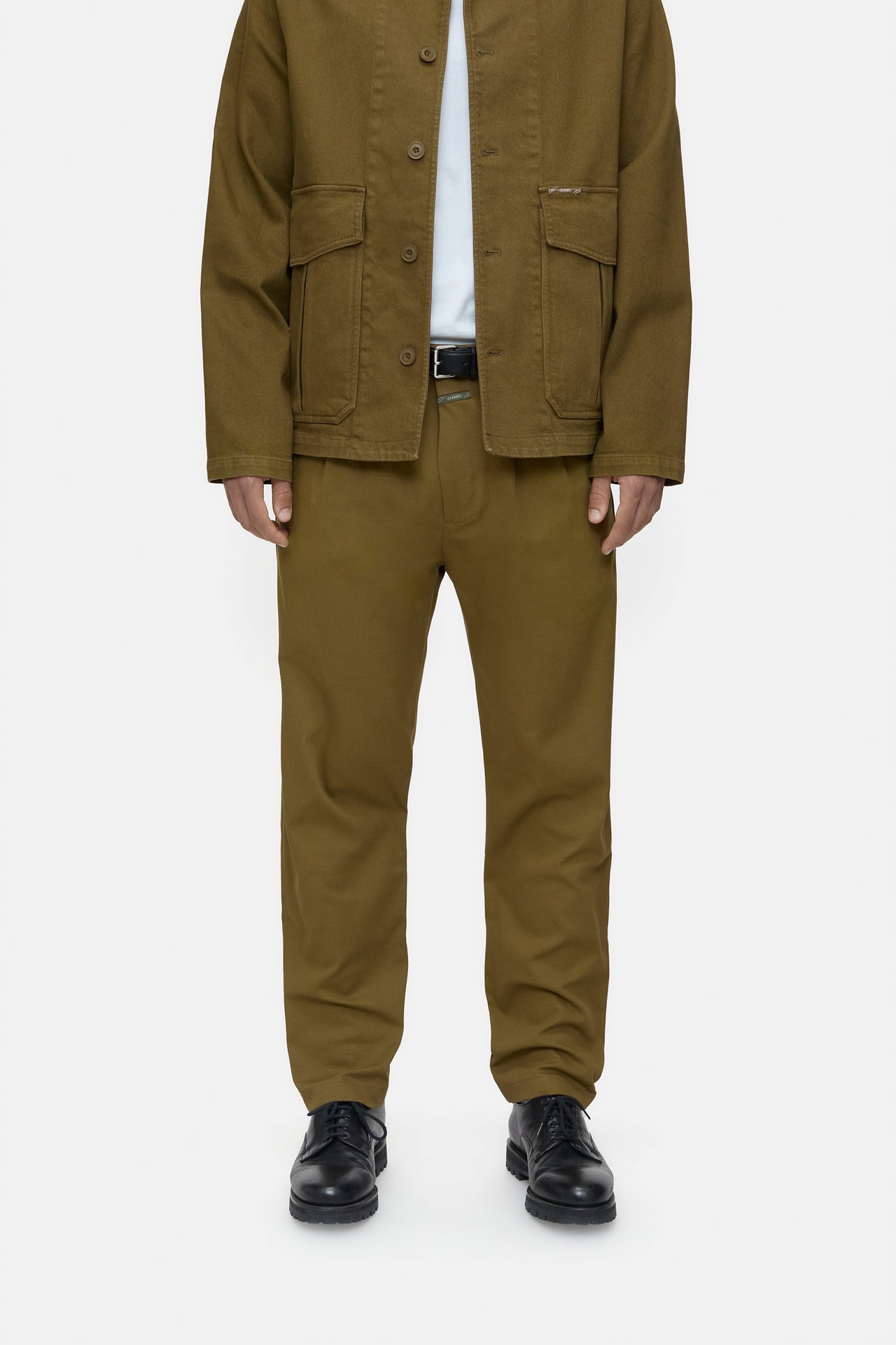 CLOSED MENS BERGEN TAPERED PANT - GOLDEN MOSS