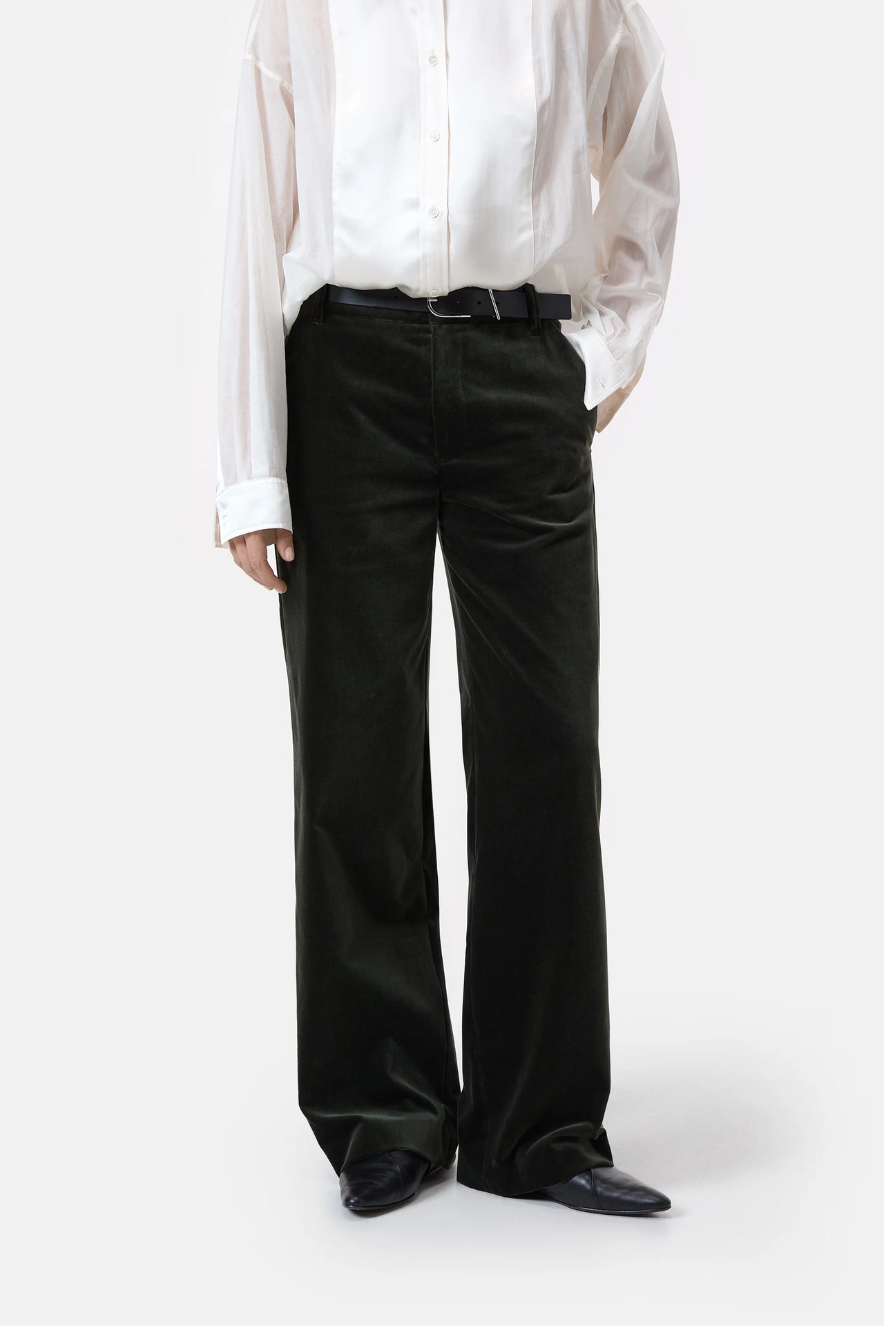 CLOSED WOMENS RELAXED VELVET PANTS - IRISH COFFEE