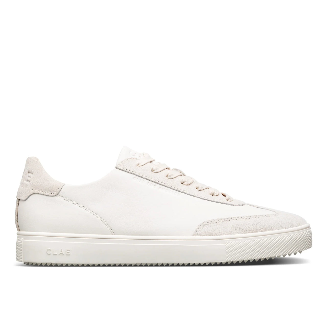 CLAE DEANE SNEAKERS - TRIPLE OFF-WHITE LEATHER