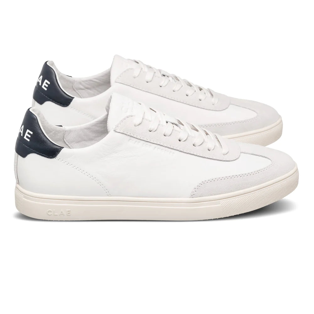 CLAE DEANE SNEAKERS - WHITE LEATHER NAVY