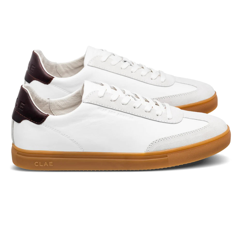 Men's White Leather Low-Top Sneaker | Capri in Light Gum | Koio – KOIO
