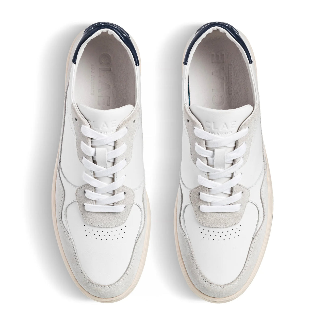 CLAE ELFORD SNEAKERS - WHITE LEATHER NAVY
