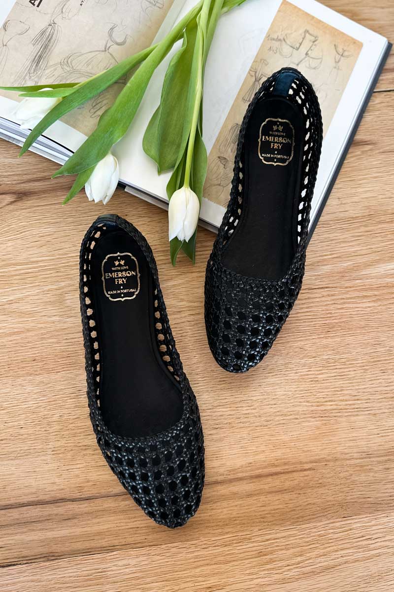 EMERSON FRY FRANKIE WALKING FLAT - JET BLACK
