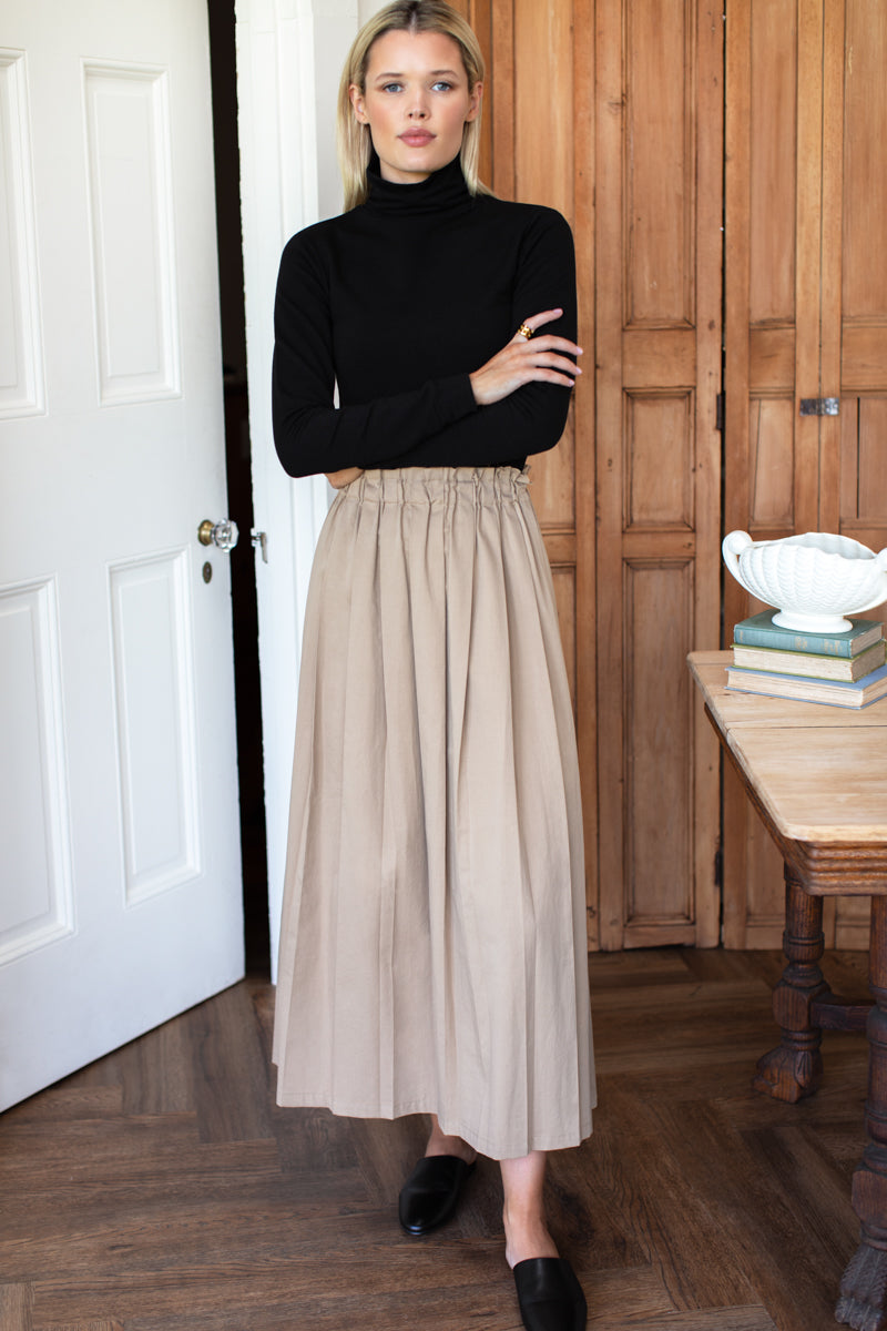 EMERSON FRY SOFT PLEATED MAXI SKIRT - 2 COLORS