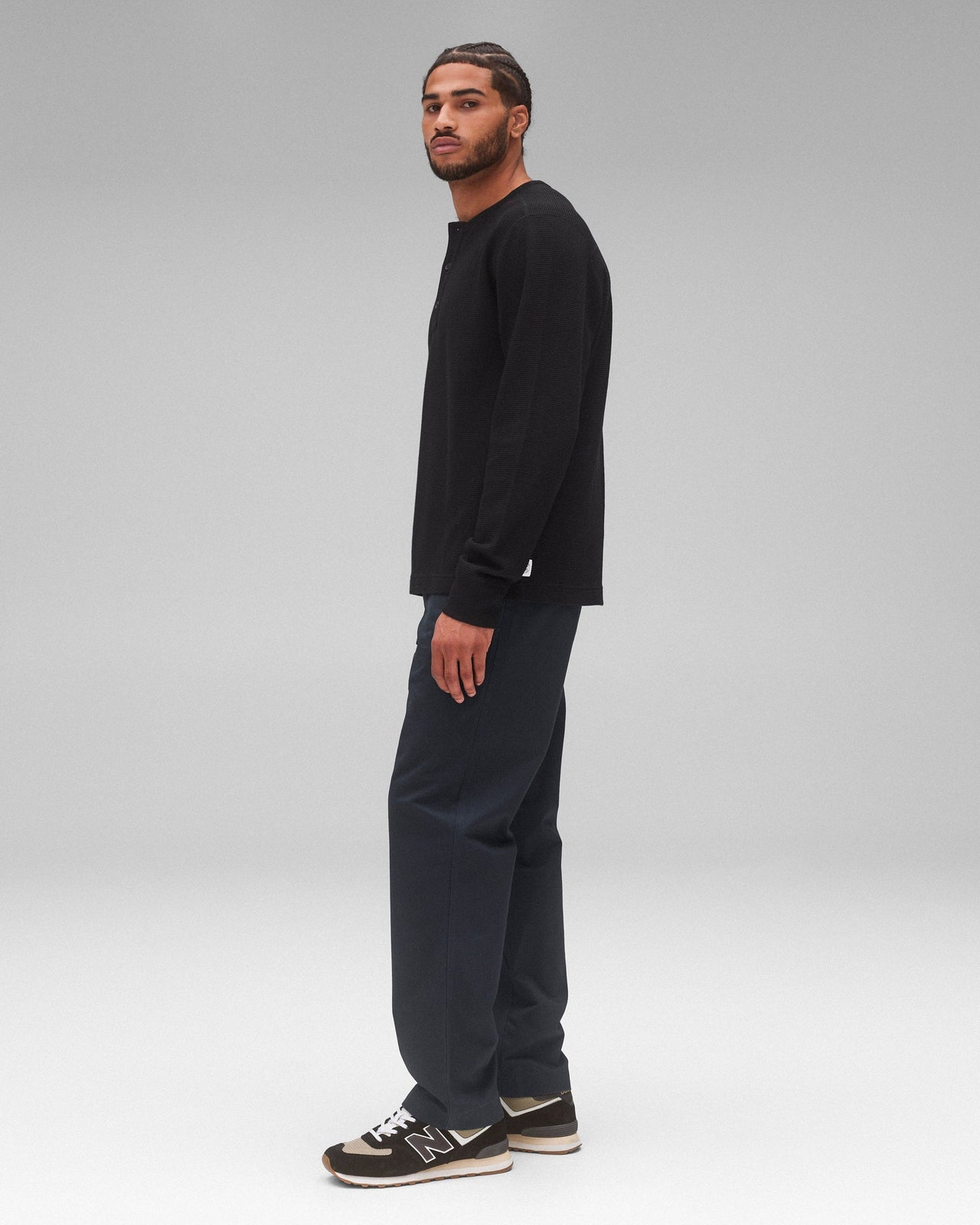 REIGNING CHAMP LIGHTWEIGHT WAFFLE STANDARD HENLEY - 3 COLORS