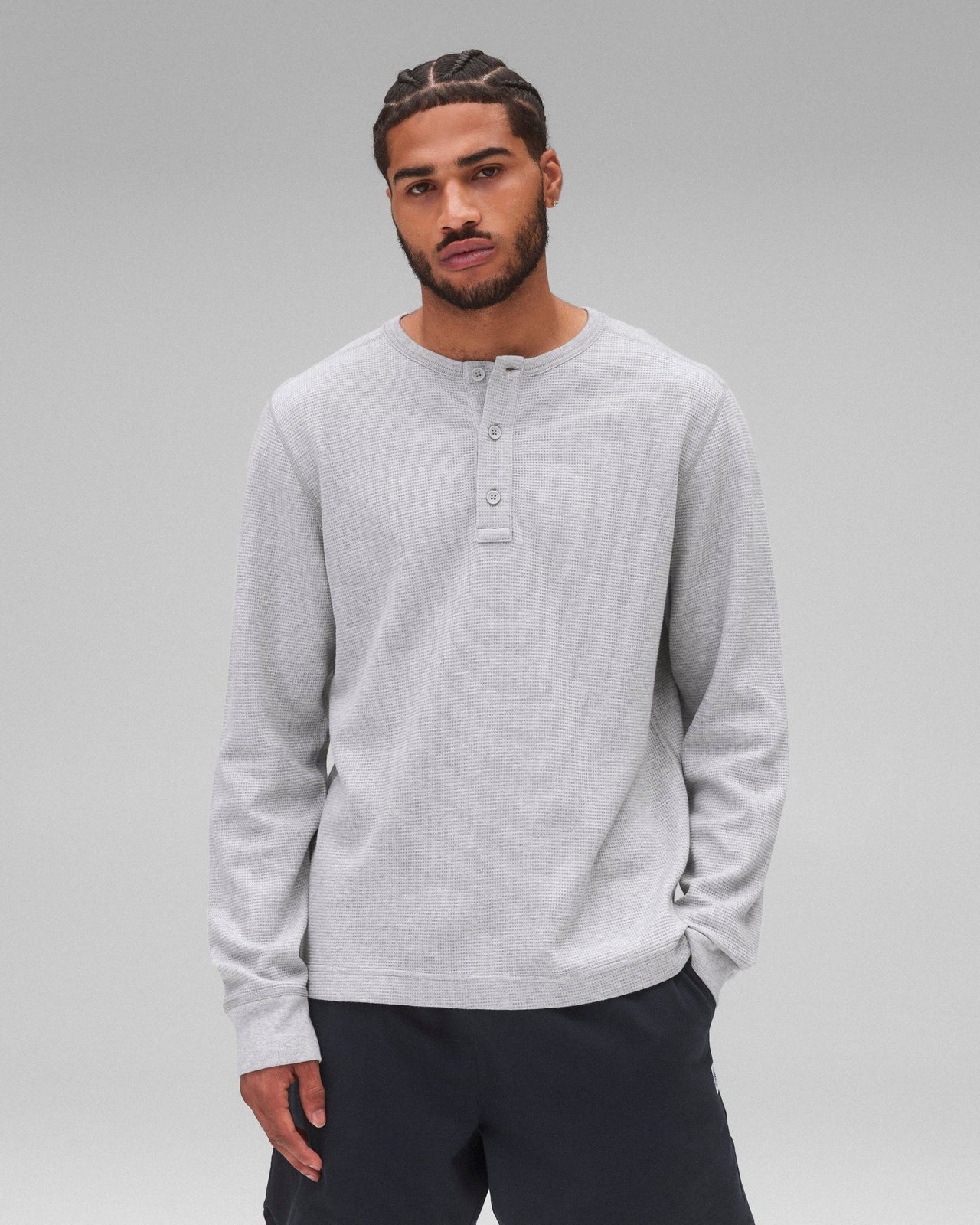 REIGNING CHAMP LIGHTWEIGHT WAFFLE STANDARD HENLEY - 3 COLORS