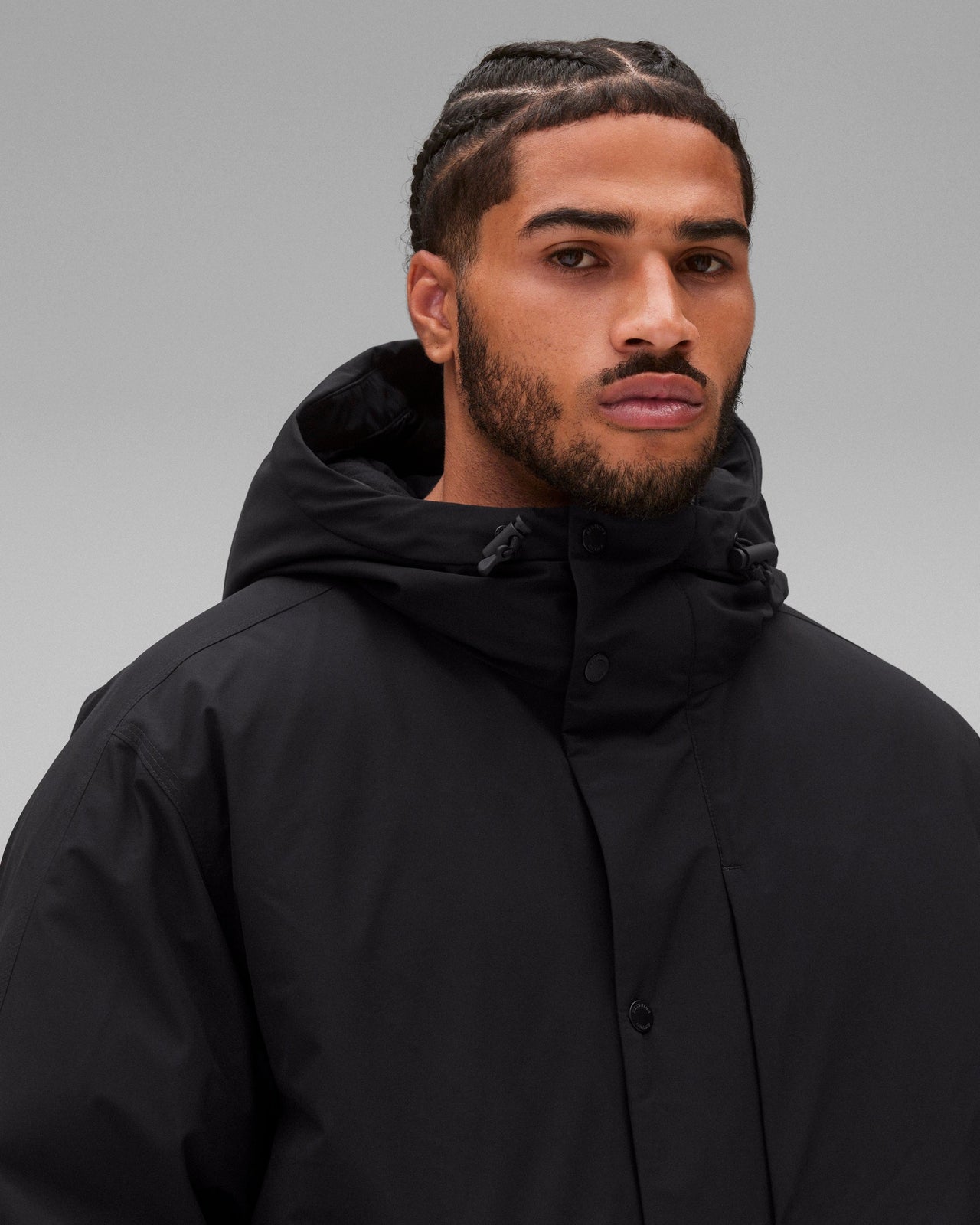 REIGNING CHAMP TECH NYLON SIDELINE DOWN PARKA - BLACK