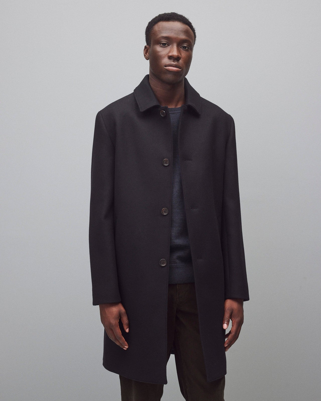 REIGNING CHAMP WOOL CASHMERE SCOUT COAT - BLACK