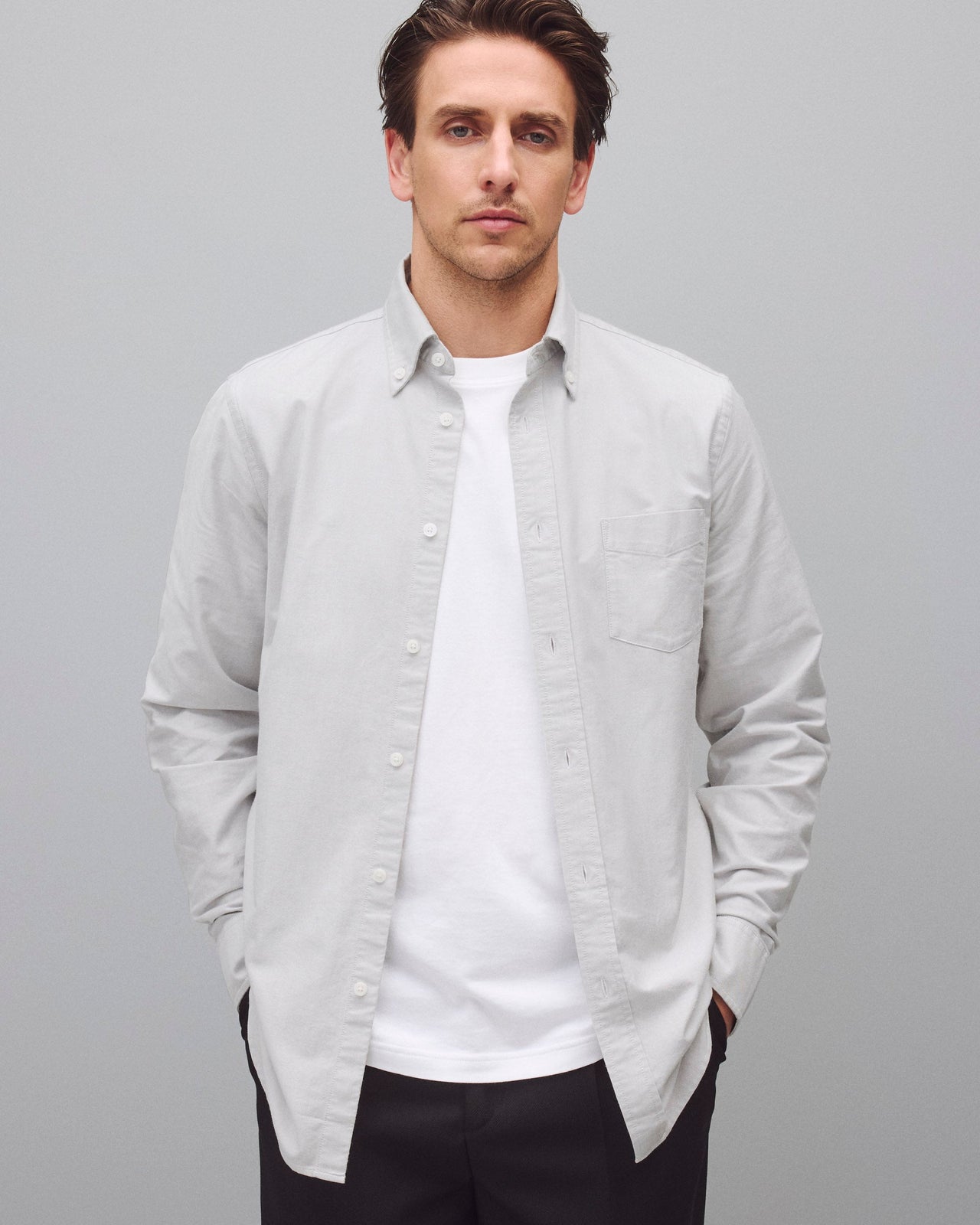 REIGNING CHAMP COTTON OXFORD WINDSOR SHIRT - 2 COLORS