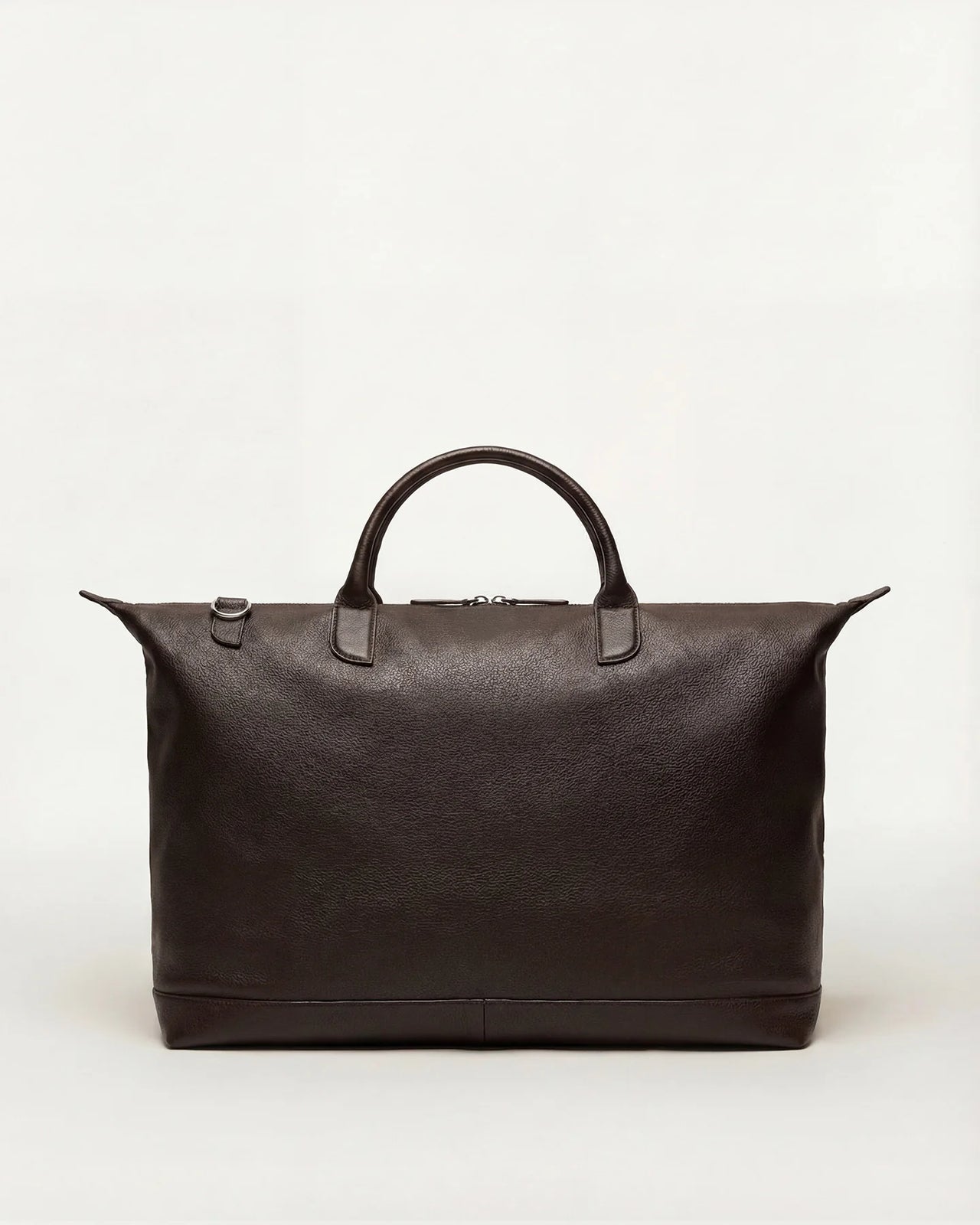 WANT LES ESSENTIELS HARTSFIELD PEBBLE - GRAINED LEATHER WEEKEND BAG - DARK BROWN
