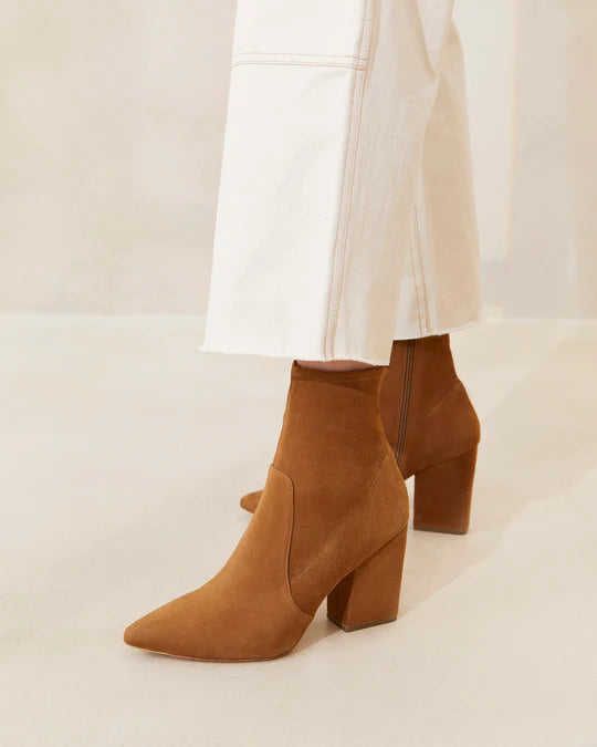 LOEFFLER RANDALL ISLA SUEDE SLIM ANKLE BOOTIE - 2 COLORS