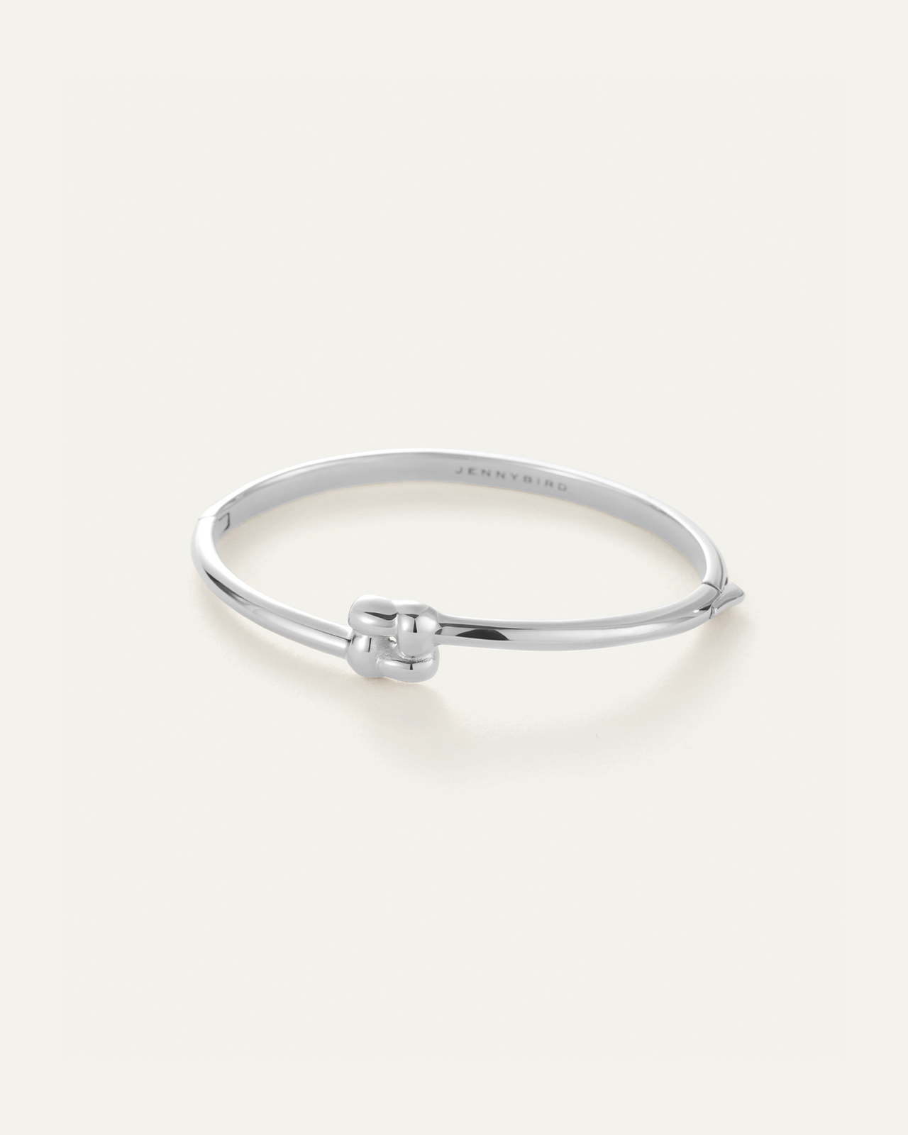 JENNY BIRD SLIM WOVEN SQUARE BANGLE - SILVER