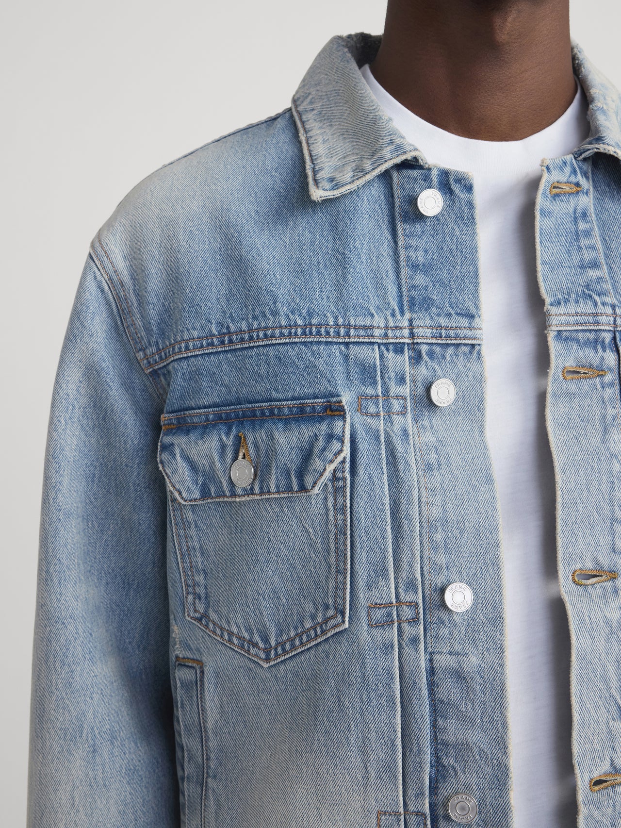 FRAME MENS VINTAGE WASHED DEMIN JACKET - SHORTSTOP