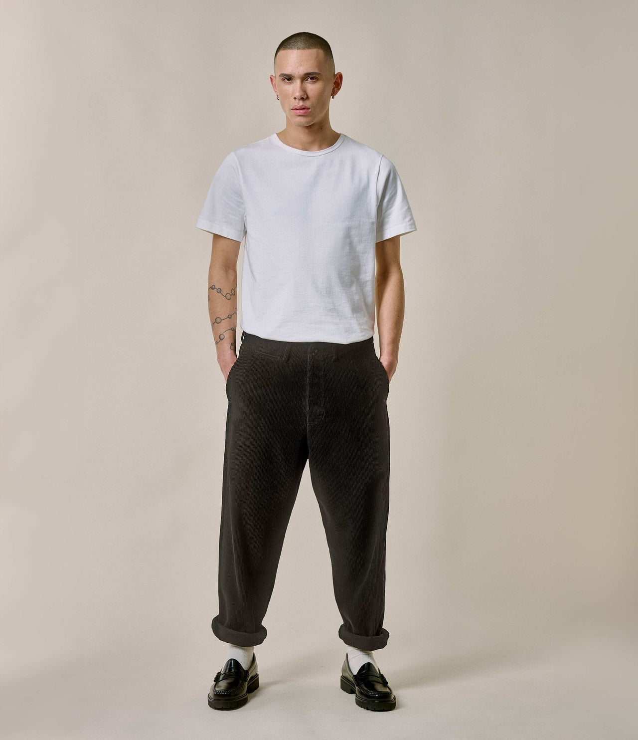 MERZ B. SCHWANEN BOLD COTTON CORDUROY WORKER CHINO - 2 COLORS