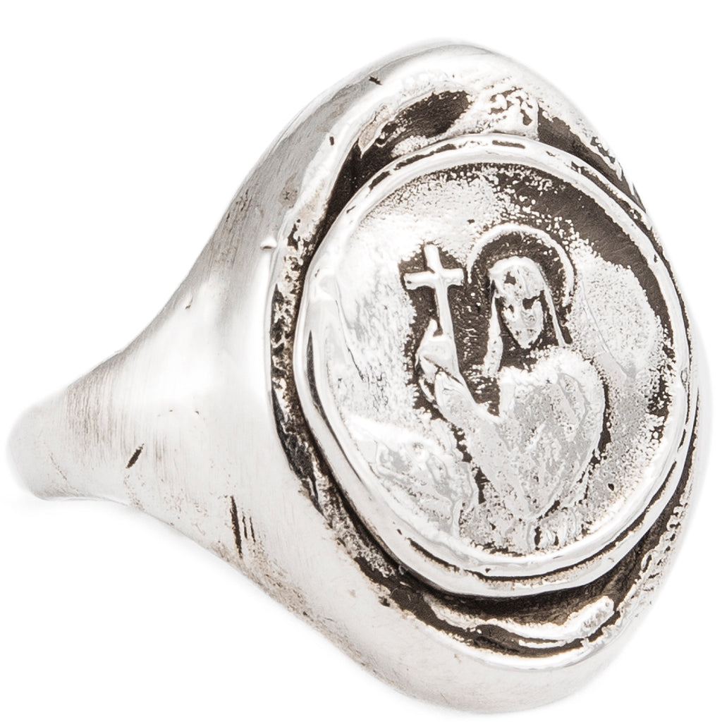 BRITT BOLTON HOLY SIGNET RING - SILVER