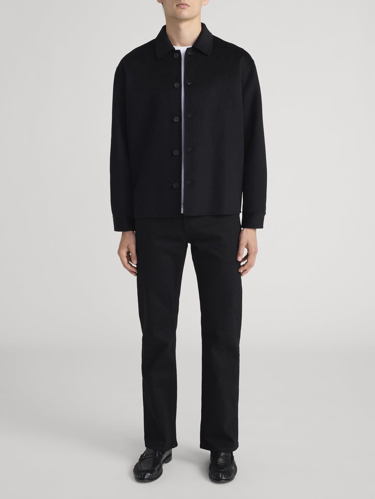 FRAME MENS DOUBLE FACE SHIRT JACKET - BLACK