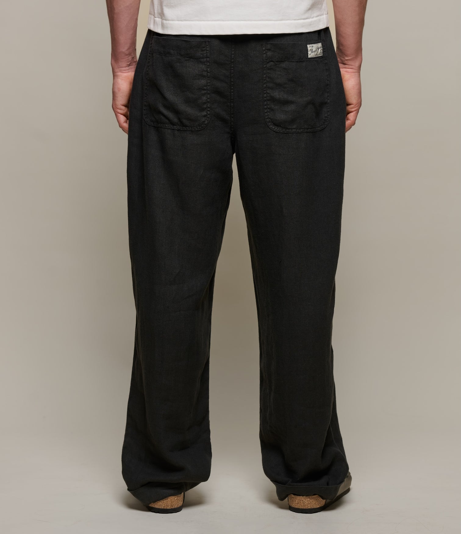 MERZ B. SCHWANEN UNISEX LINEN DRAWSTRING WORKER'S PANTS - 2 COLORS