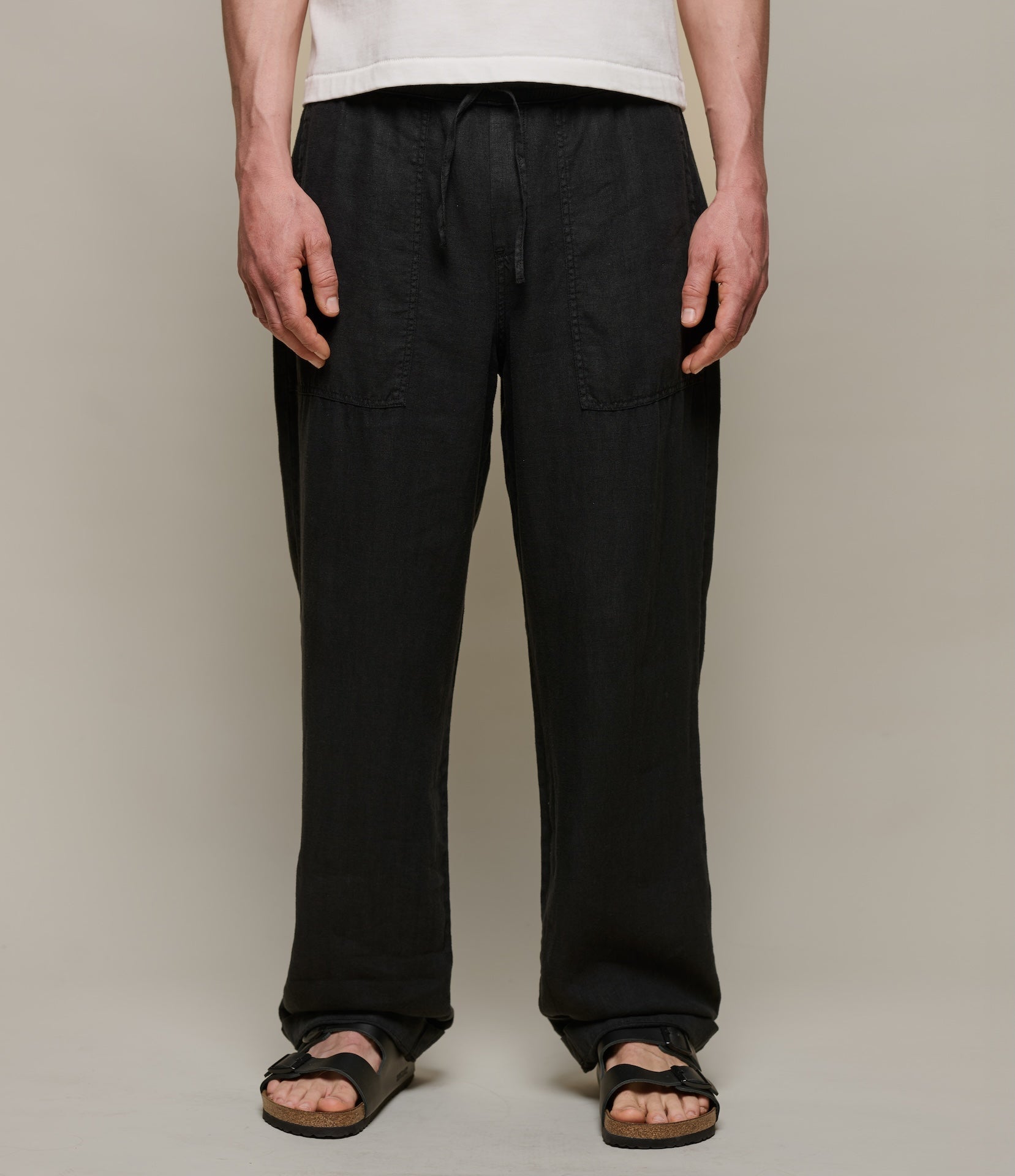 MERZ B. SCHWANEN UNISEX LINEN DRAWSTRING WORKER'S PANTS - 2 COLORS