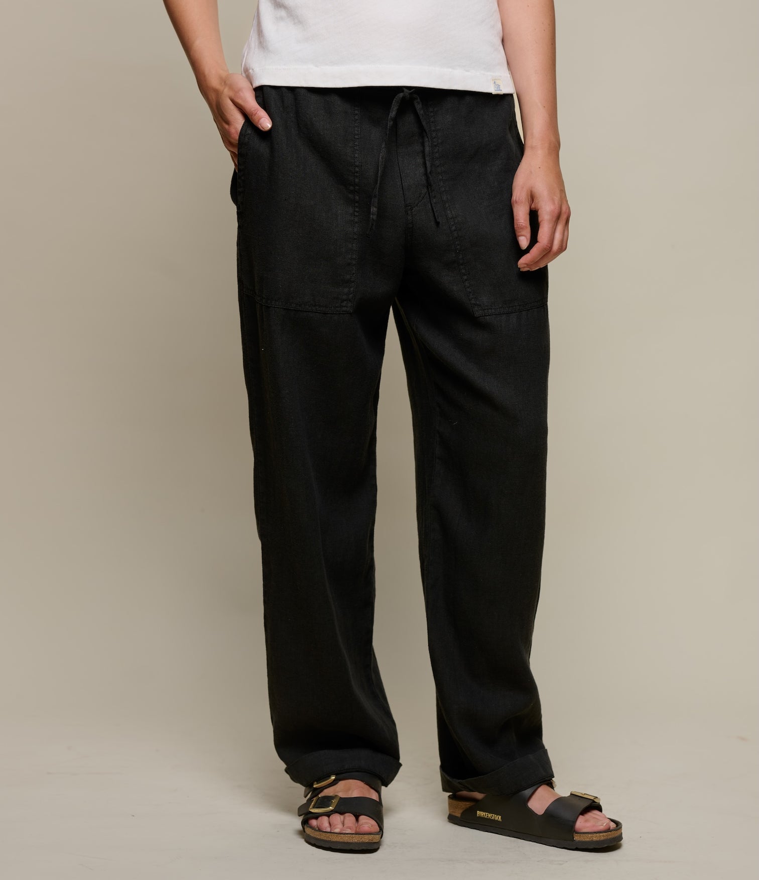 MERZ B. SCHWANEN UNISEX LINEN DRAWSTRING WORKER'S PANTS - 2 COLORS