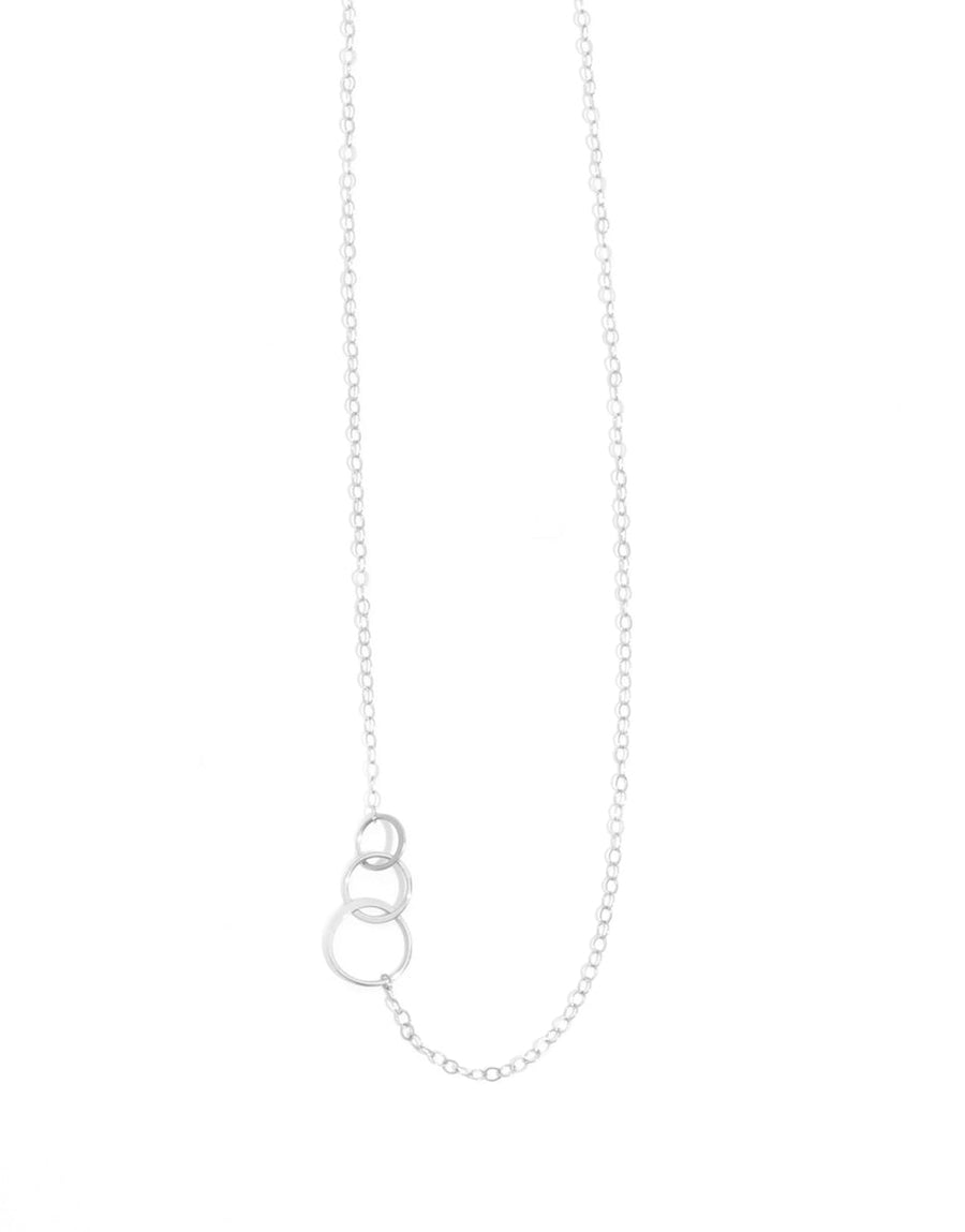 MELISSA JOY MANNING GRADUATED CIRCLE NECKLACE - STERLING SILVER