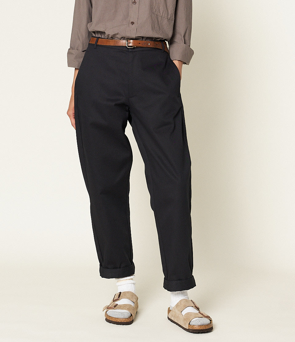 MERZ B. SCHWANEN WOMENS COTTON TWILL ANKLE LENGTH CHINO PANTS - 2 COLORS