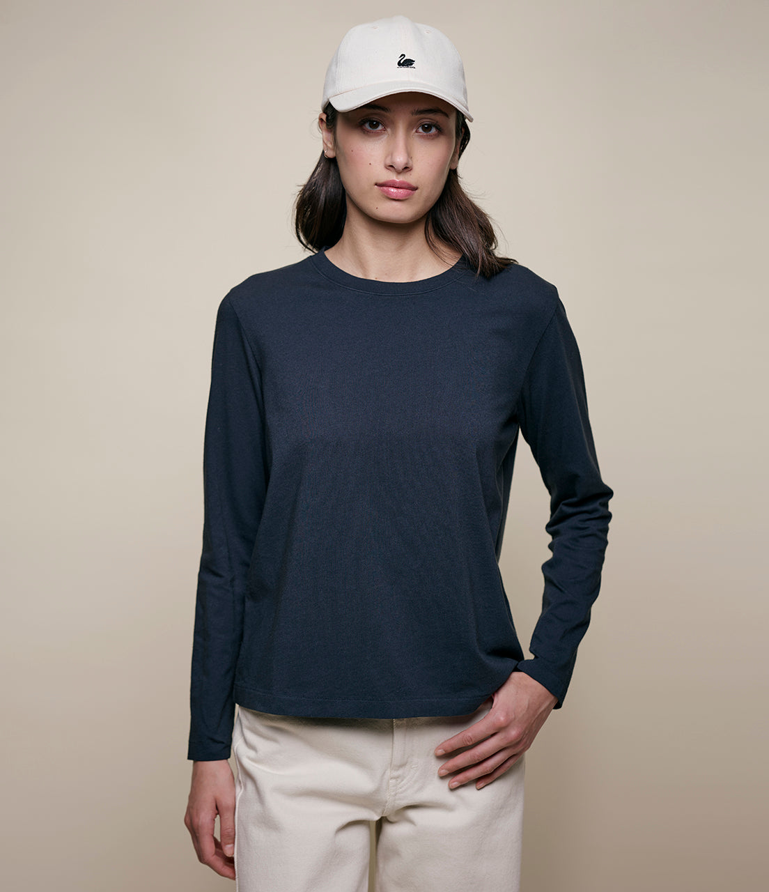 MERZ B. SCHWANEN GOOD BASICS WOMEN'S LONGSLEEVE ORGANIC PIMA COTTON TEE - 3 COLORS