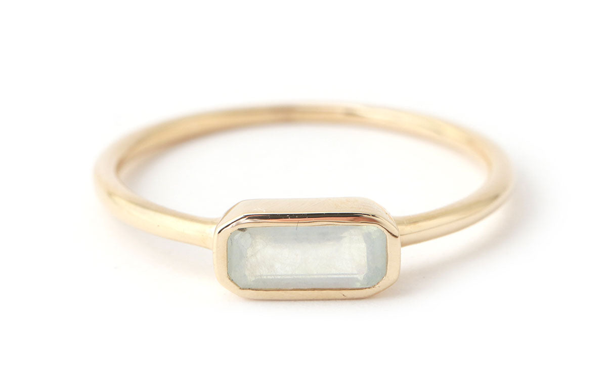 MELISSA JOY MANNING CITYSCAPE SINGLE AQUAMARINE RING - 14K GOLD