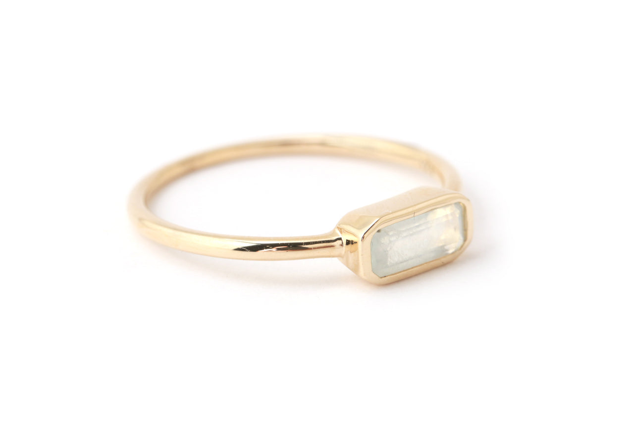 MELISSA JOY MANNING CITYSCAPE SINGLE AQUAMARINE RING - 14K GOLD