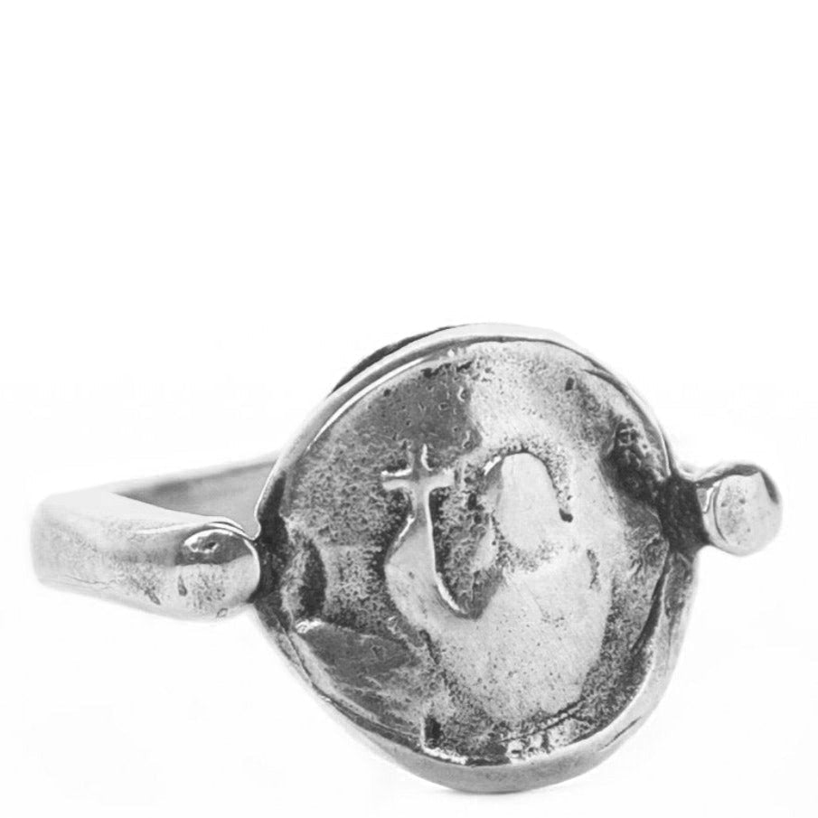 BRITT BOLTON HOLY COIN BAND RING - SILVER