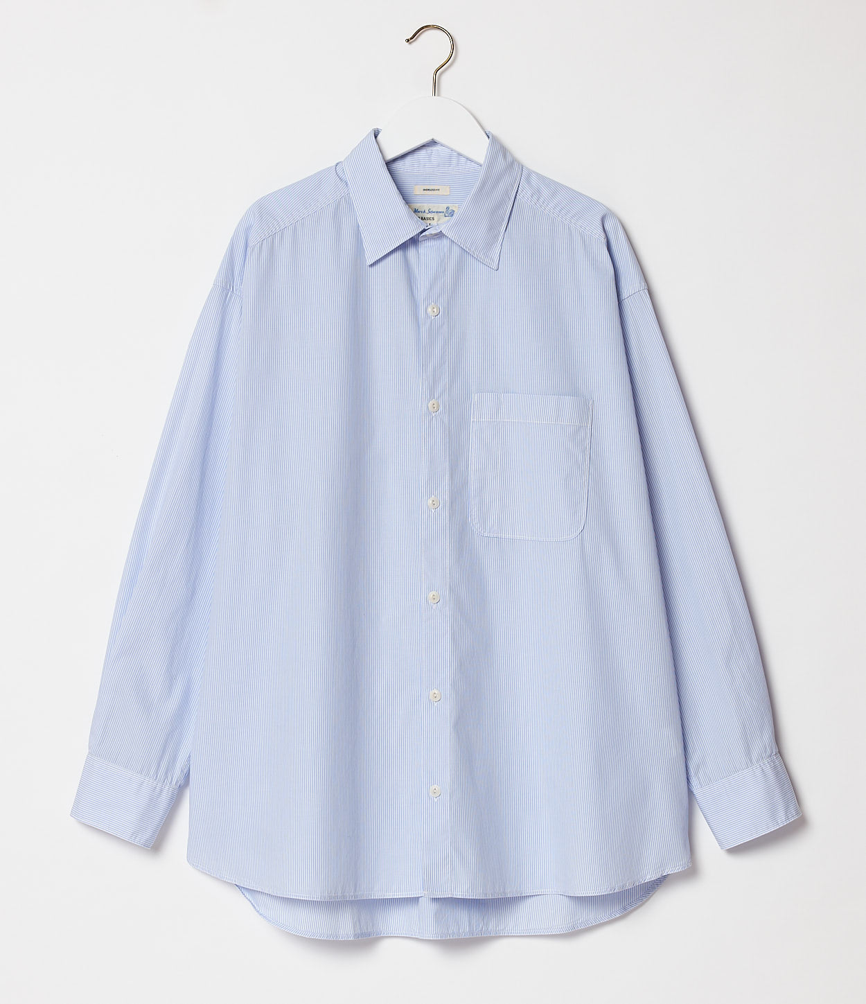 MERZ B. SCHWANEN UNISEX MODERN-CUT COTTON OXFORD LONG SLEEVE SHIRT - 2 COLORS