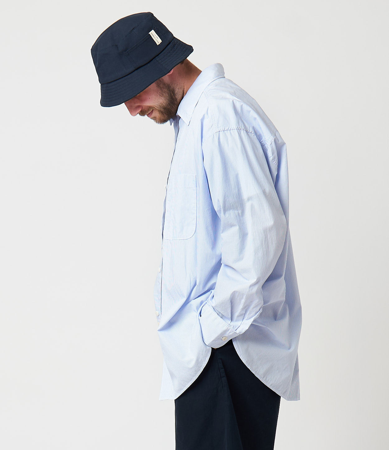 MERZ B. SCHWANEN UNISEX MODERN-CUT COTTON OXFORD LONG SLEEVE SHIRT - 2 COLORS