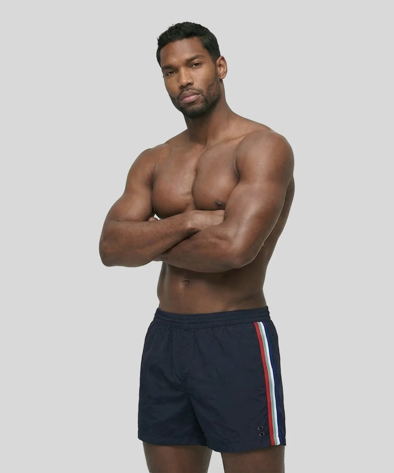 RON DORFF EXERCISER SHORTS W. SIDE STRIPES - NAVY