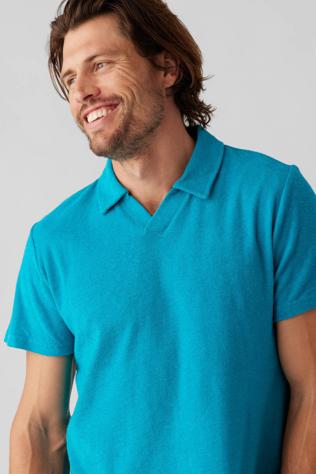 SOL ANGELES LOOP TERRY S/S POLO - BALTIC