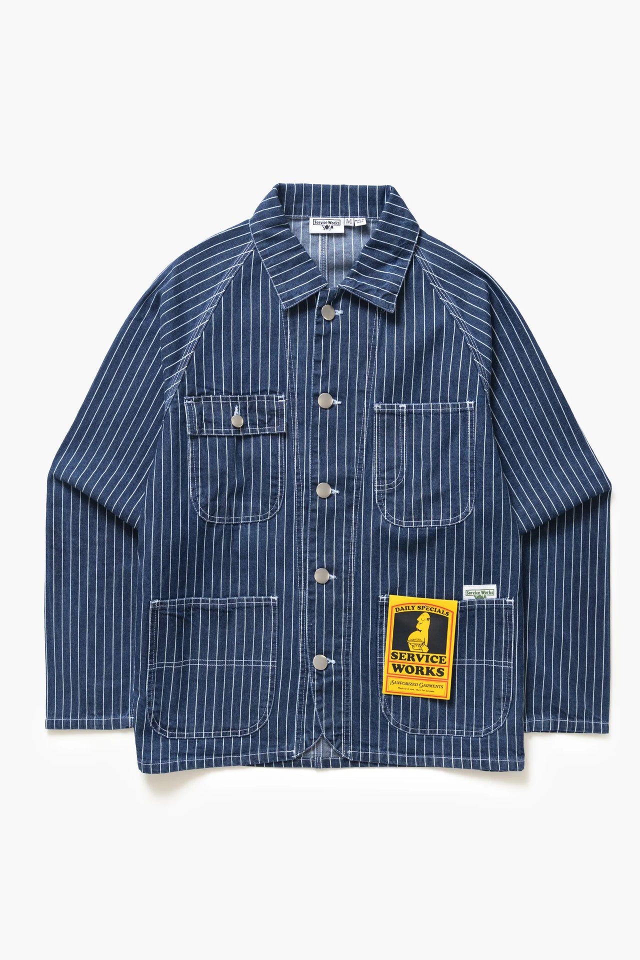 SERVICE WORKS PINSTRIPE DENIM COVERALL 2.0 - INDIGO