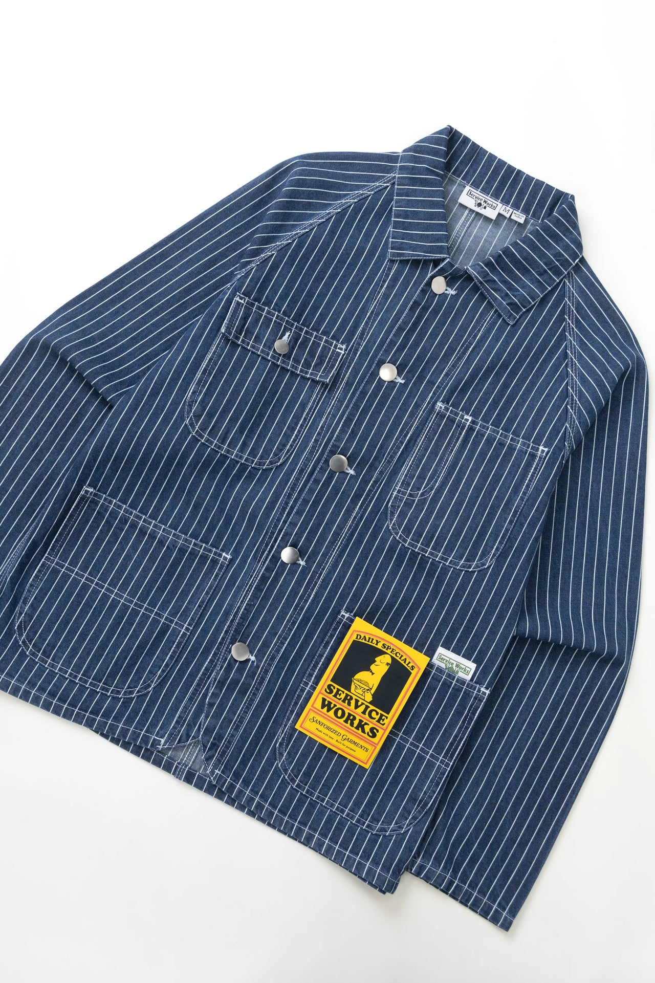 SERVICE WORKS PINSTRIPE DENIM COVERALL 2.0 - INDIGO