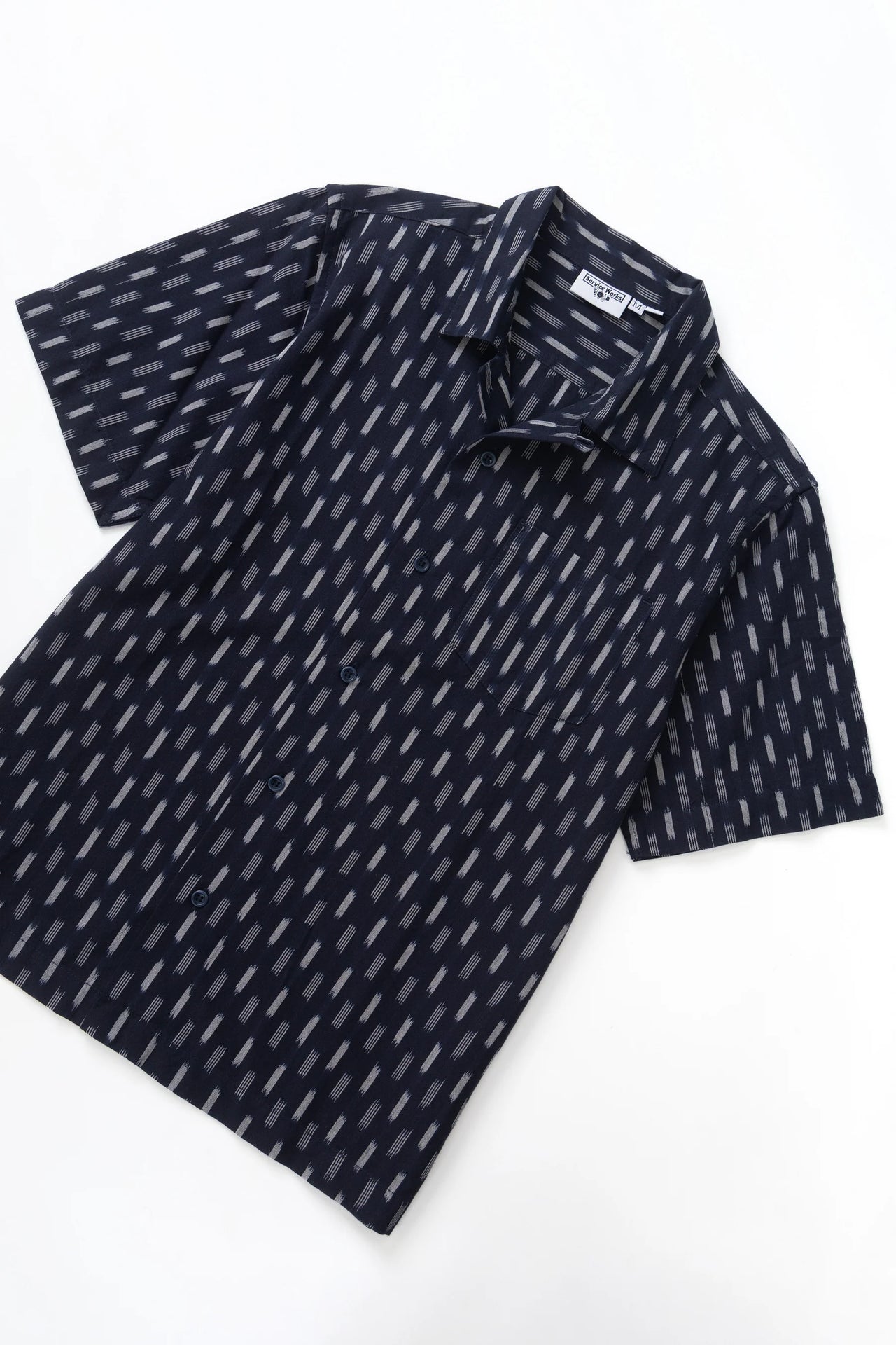 SERVICE WORKS IKAT SHIRT - NAVY