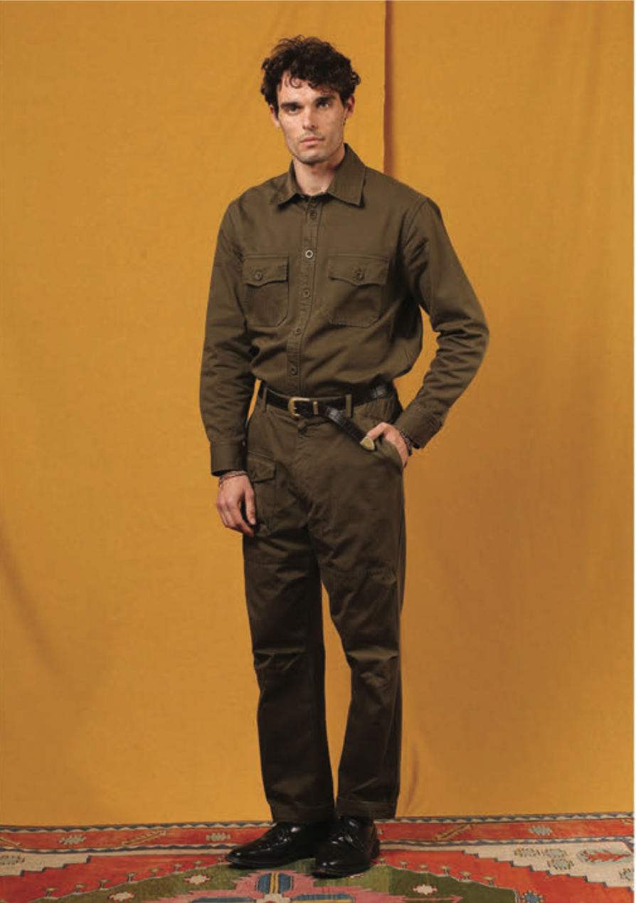 EAST HARBOUR SURPLUS MOAB WASHED HERRINGBONE OVERSHIRT - 2 COLORS