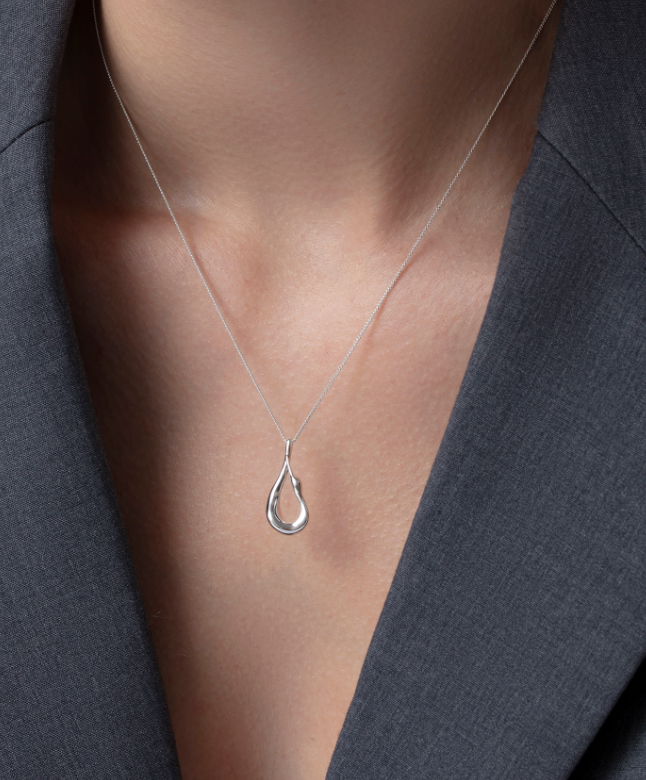 JENNY BIRD MINI EGRET PENDANT NECKLACE - SILVER