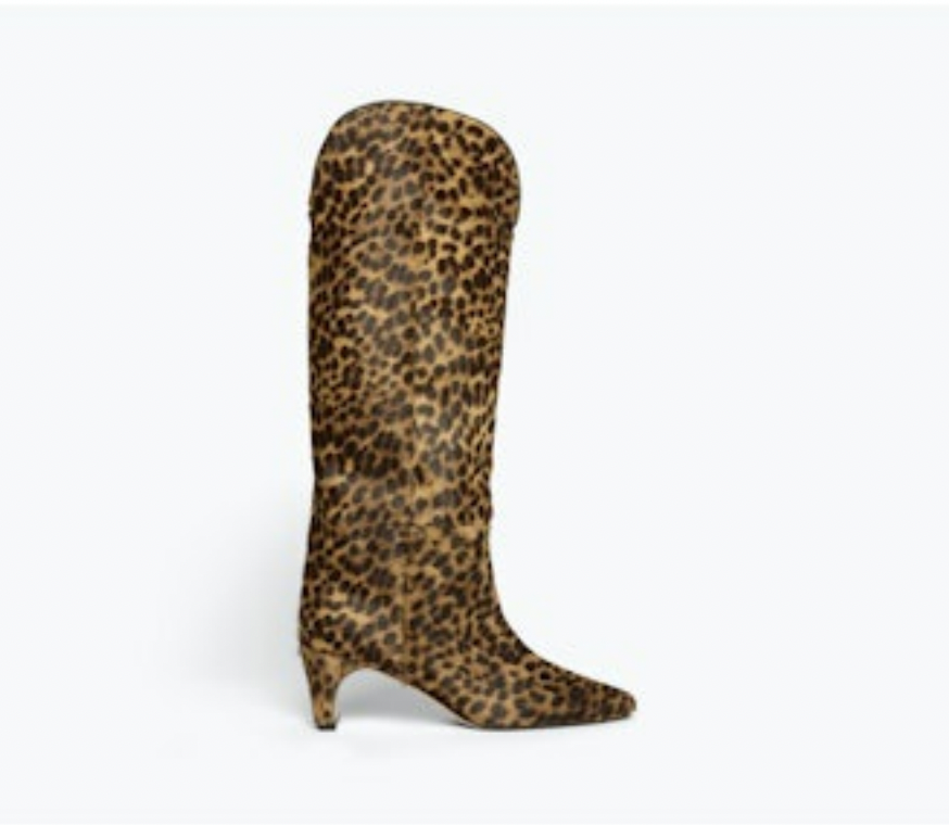FRĒDA SALVADOR LENNOX TALL BOOT - LEOPARD HAIR CALF