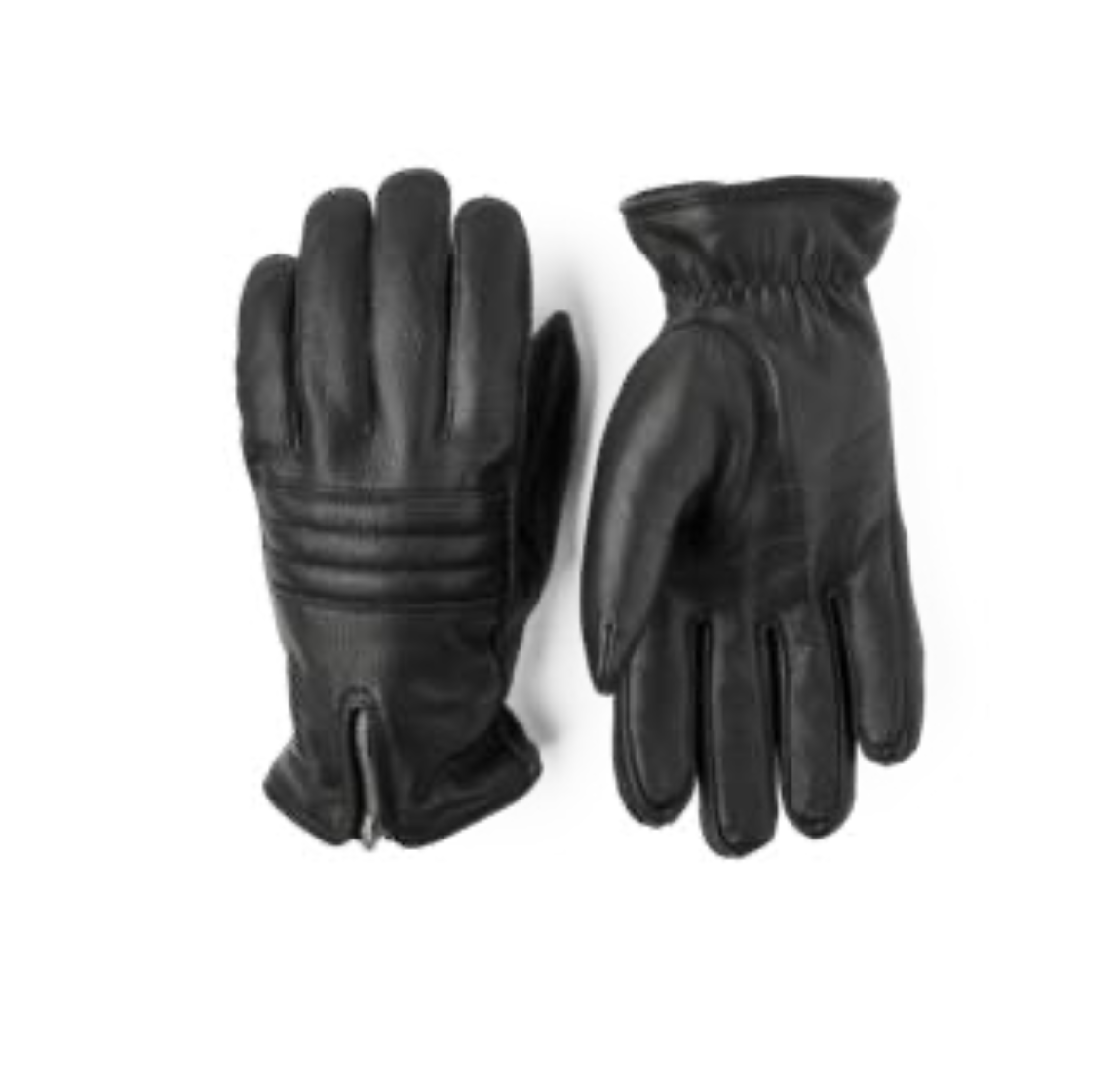 HESTRA MENS KEITH LEATHER MOTO GLOVES- BLACK