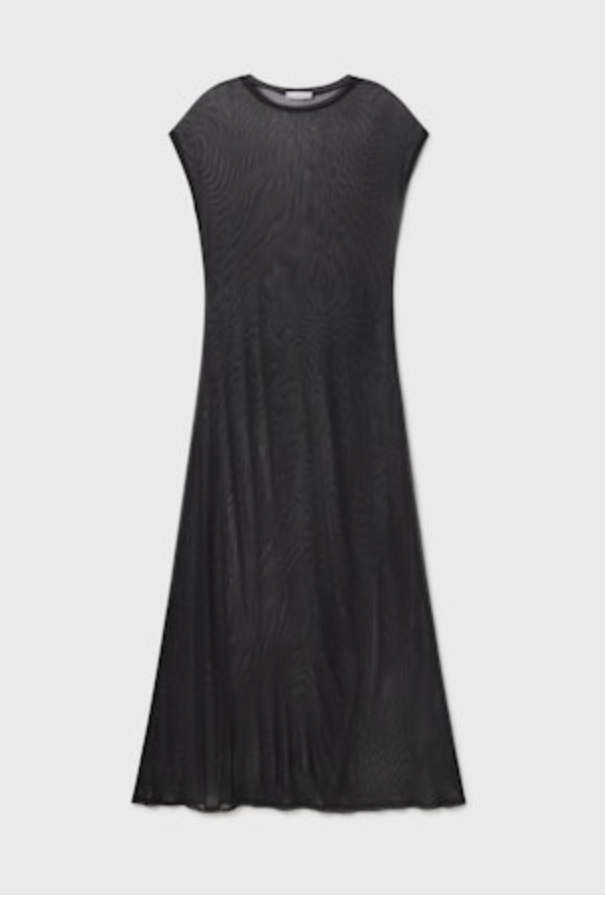dobby mesh open back halter dress Sami Miro Vintage