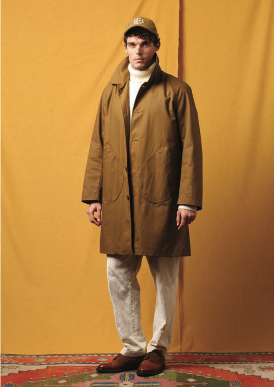 EAST HARBOUR SURPLUS GROOVE TRENCH COAT - KHAKI