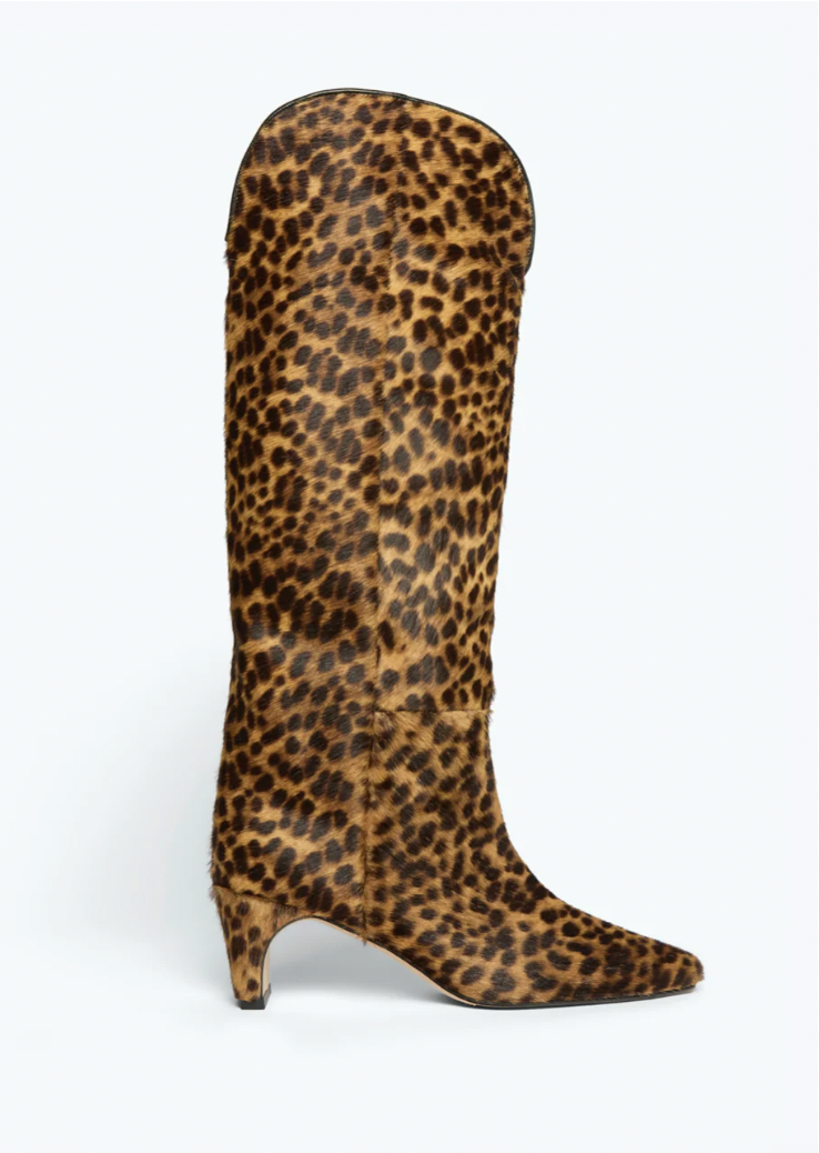 FRĒDA SALVADOR LENNOX TALL BOOT - LEOPARD HAIR CALF