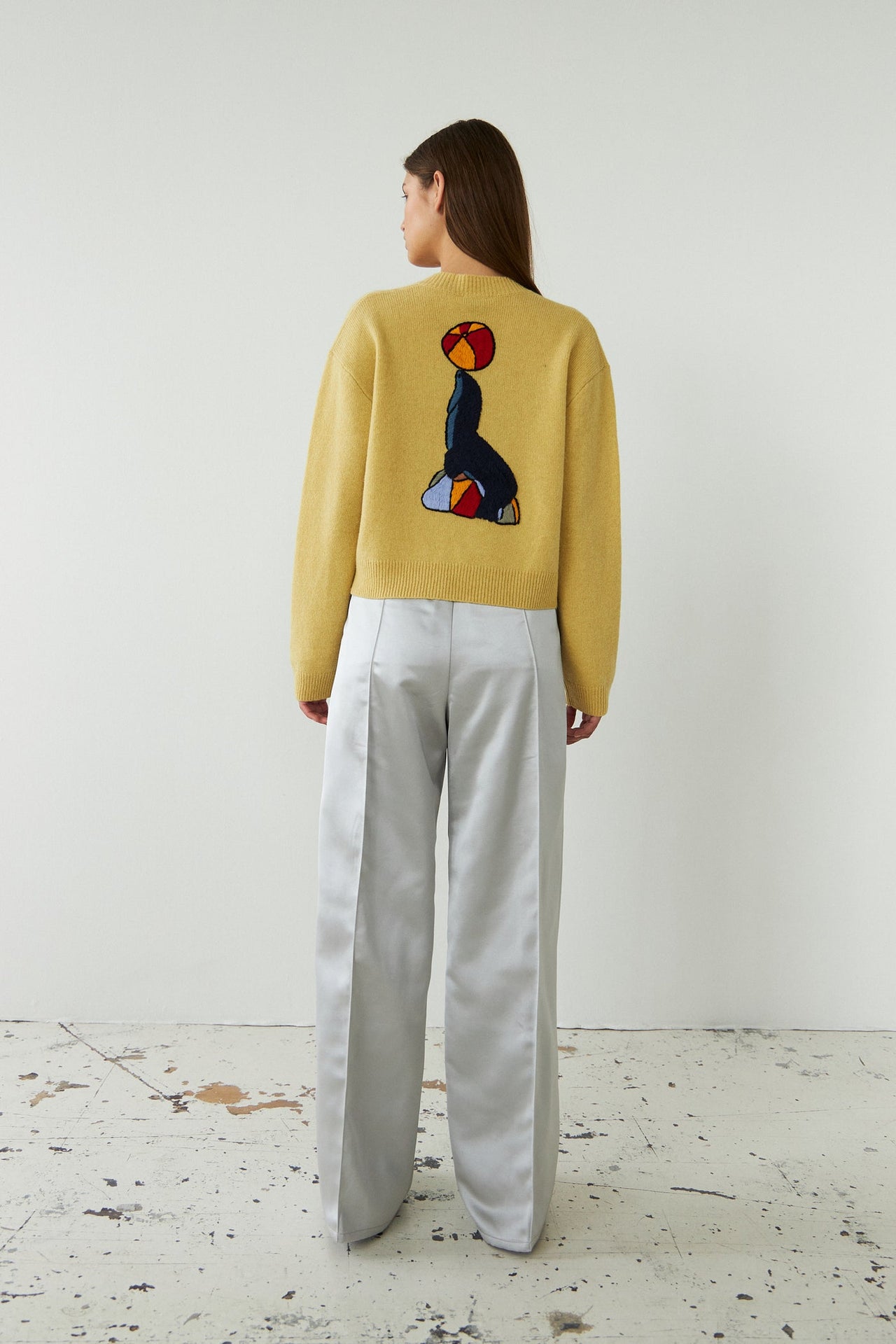 STELLA NOVA SWEATER WITH CIRCUS EMBROIDERY - SPRING YELLOW