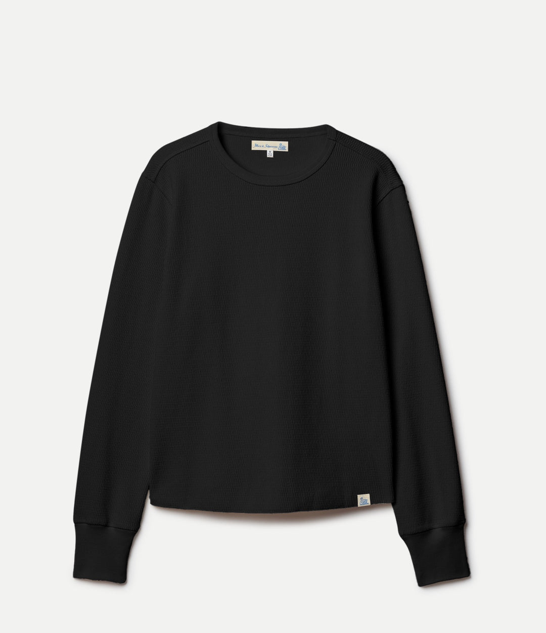 MERZ B. SCHWANEN MENS DIAMOND-PATTERNED COTTON THERMAL LONGSLEEVE - 2 COLORS