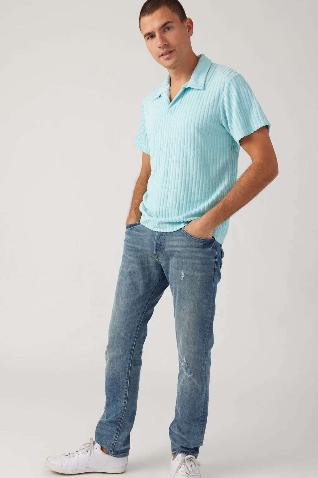 SOL ANGELES MENS RIVIERA TERRY POLO - 2 COLORS